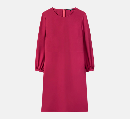 Luisa Cerano - Crepe Banded Cuff Dress in Berry Pink Sophia Lustig Luisa Cerano - Crepe Banded Cuff Dress in Berry Pink Sophia Lustig