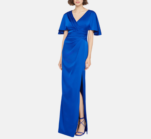 Shea Kimono Sleeve Gown 12 / Sapphire