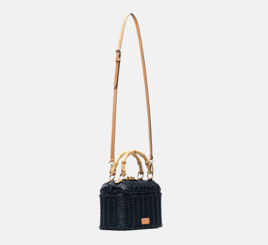 Frances Valentine - Hannah Wicker Lunchbox with Bamboo Handle