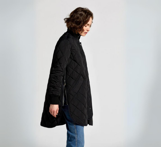 Adroit Atelier - Libby Quilted Full Zip Coat in Black – Sophia Lustig