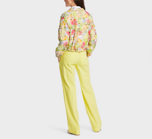 Marc Cain - Printed Outdoor Floral Jacket in Pale Lemon