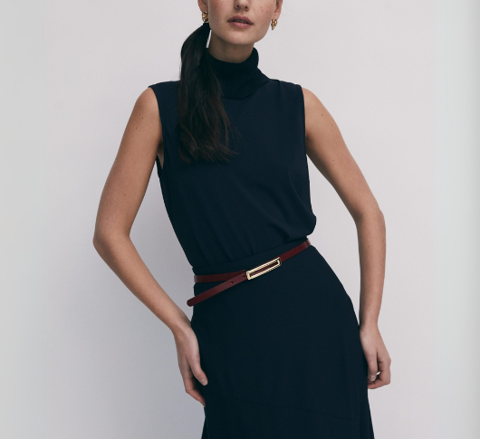 Iris Setlakwe - Sleeveless Turtleneck With Rib Neckline in Black MED Iris Setlakwe - Sleeveless Turtleneck With Rib Neckline in Black MED