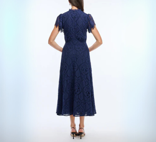 blu pepper pink dress Blu Pepper Brush Stroke Print Tiered Midi Dress – Essence Elegance main image 1