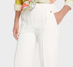 Marc Cain - Washington Pants with Wide Leg in Off-White
