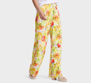 Marc Cain - Wedi Floral Pants in Pale Lemon