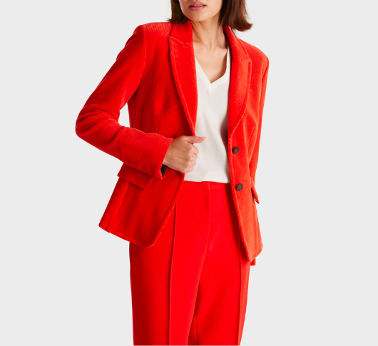 bright red blazer womens