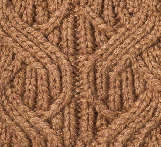 Echo - Loopy Cable Headband in Camel Heather