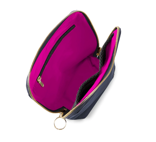 Kusshi - Everyday Makeup Bag in Navy/Pink