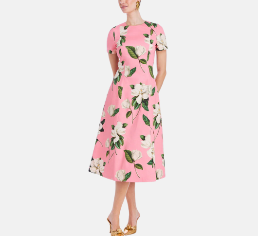 Mestiza - Lia Floral Convertible Midi Dress in Pink Multi  Sophia Lustig