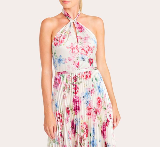 Ml monique lhuillier casetta floral sale dress