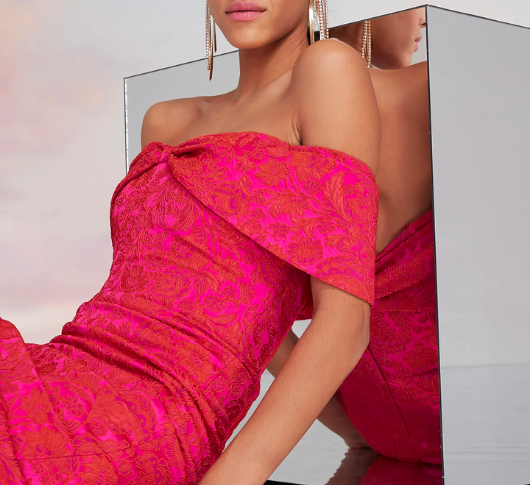 Theia off the clearance shoulder gown