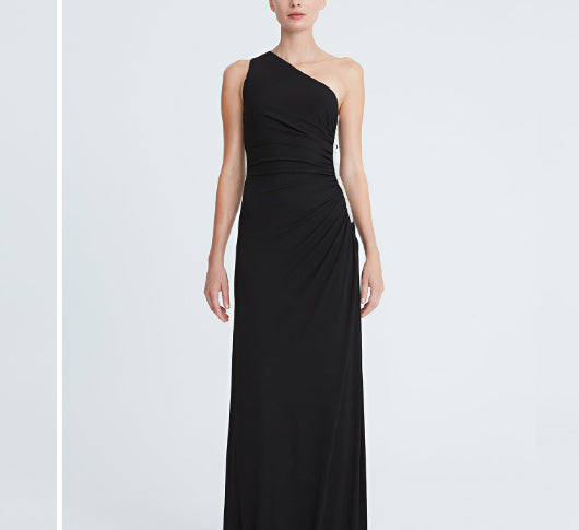 Theia black matte outlet dress