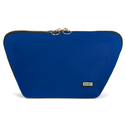 Kusshi - Signature Makeup Bag in Royal Blue/Red