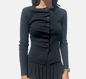 Suncoo - Gamira Button Cardigan in Black