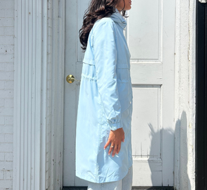 Nikki Jones - Long Lightweight Coat in Cloud Blue