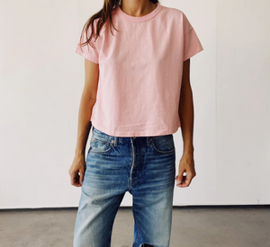 HEY GANG - Boxy T-shirt in Pink