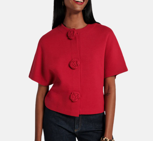 Frances Valentine - Carnegie Shrug with Knot Button Detail