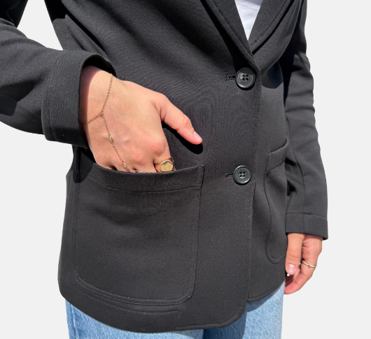 Repeat - Boyfriend Jacket in Black