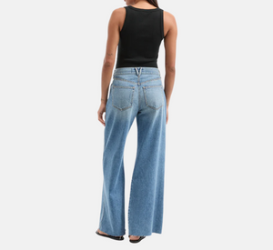 Veronica Beard - Kasey Mid Rise Wide-Leg Jeans in Dusted
