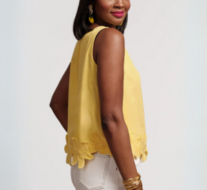 Frances Valentine - Flower Tank Top in Yellow