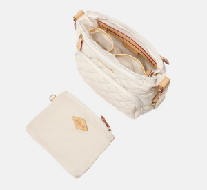 MZ Wallace - Metro Scout Deluxe Crossbody Bag in Sandshell