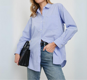 Rails - Elsa Stripe Button Down in Oxford and White