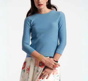 Frances Valentine - Rachel Knit Top in Blue