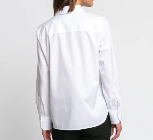 Hinson Wu - Reese Long Sleeve Button-Up Bouse in White
