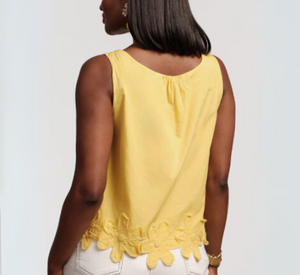Frances Valentine - Flower Tank Top in Yellow