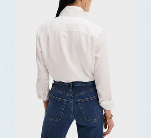SARAH ALEXANDRA - Collar Button Down in White Sands