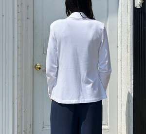 Repeat - Jersey Knit Blazer Jacket in White