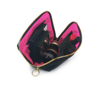 Kusshi - Everyday Makeup Bag in Black/Pink
