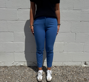 VIA MASINI 80 - Cropped Cotton Pant in Blue