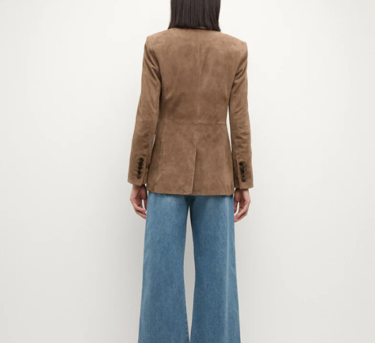 Veronica Beard - Duane Suede Dickey Jacket in Bark