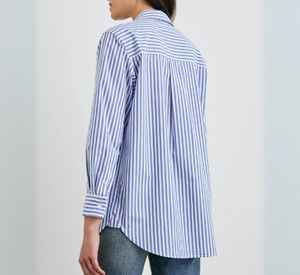 RAILS - Elsa Traditional Button Down Shirt in Mariner White Stripe