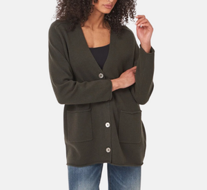 Repeat - Long Cashmere Sweater in Khaki