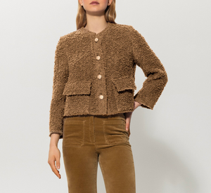 Luisa Cerano - Boucle Wool Jacket in Miso