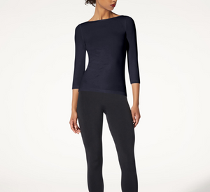 Wolford - Cordoba 3/4 Sleeve Top in Deep Night