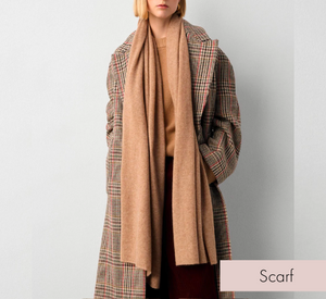 White + Warren - Cashmere Scarf in Camel Heather