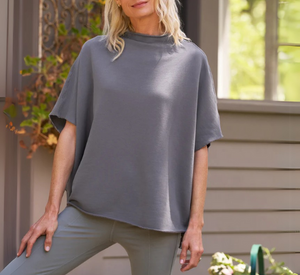 Frank & Eileen - Audrey Funnel Neck Sweatshirt in Elephant