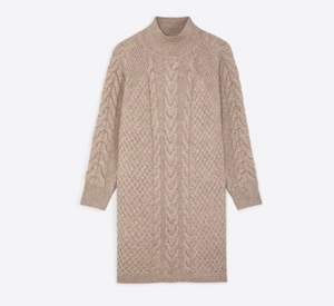 SUNCOO Paris - Chona Sweater Dress in Taupe