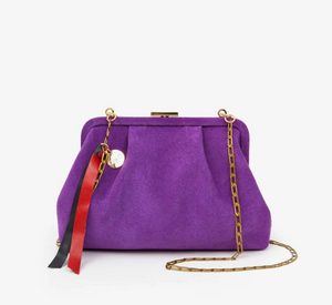 Clare V - Sissy Suede Frame Bag in Royal Purple