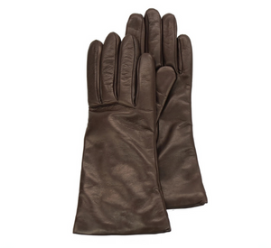 PORTOLANO - 9" Italian Leather Gloves in Teak