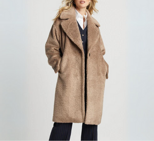 Adroit Atelier - Polly Faux Fur Long Coat in Latte