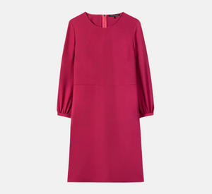 Luisa Cerano - Crepe Banded Cuff Dress in Berry Pink