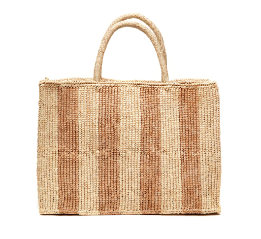 Mar Y Sol - Roma Tote in Natural with Sand Stripes