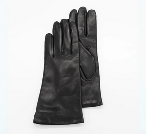 PORTOLANO - 9" Italian Leather Gloves in Black