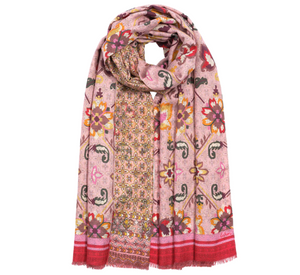 Echo - Tapestry Wrap in Pink/Red