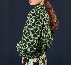 Tara Jarmon - Balthazar Graphic Jacket in Navy/Green