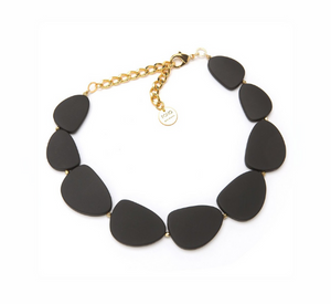 PONO - Flat Disc Necklace in Matte Black